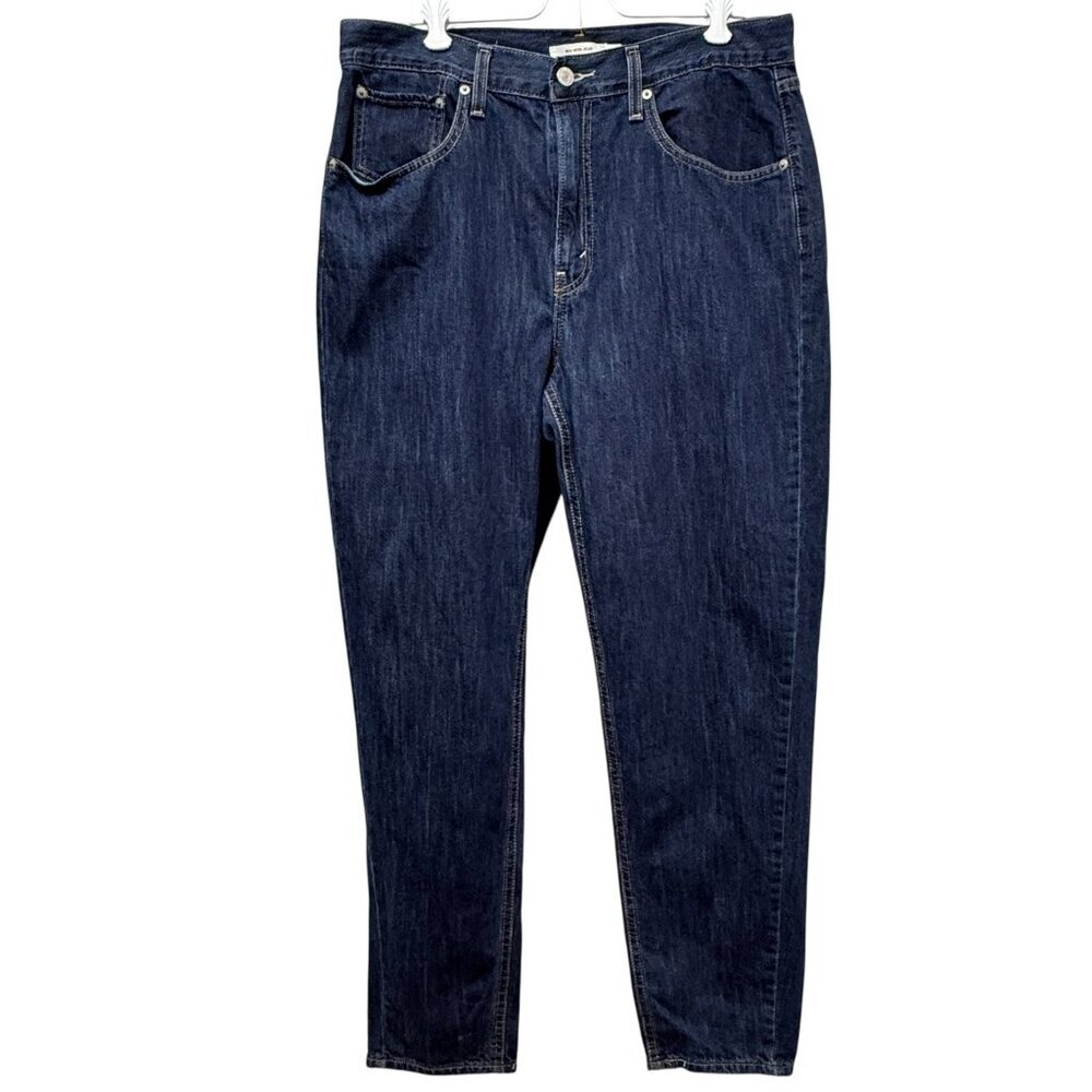 LEVI'S 80s Mom Jean Size 32 Dark Wash Blue Denim Pants Women 100% Cotton